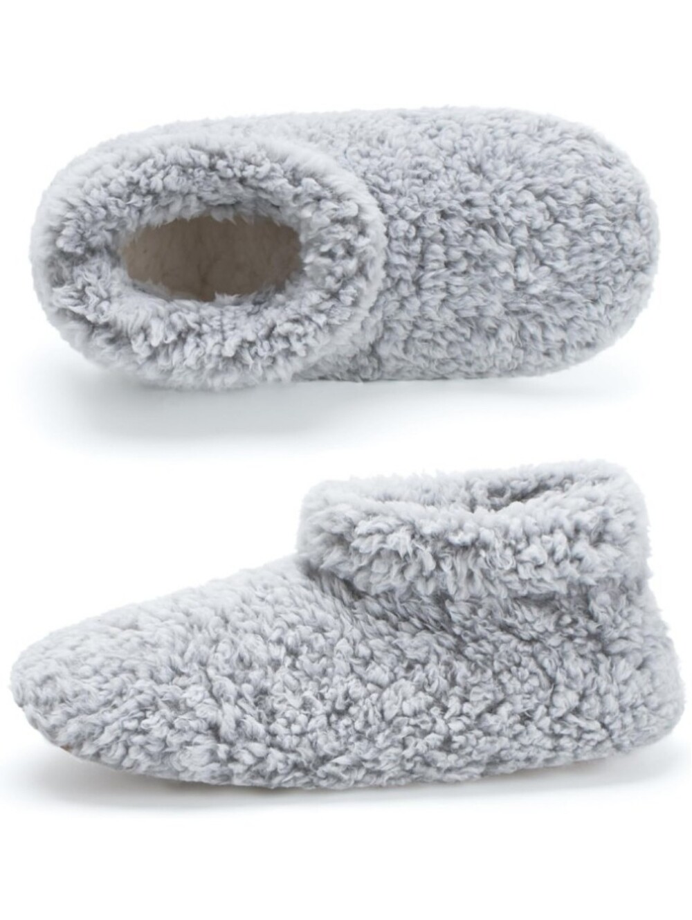 Fuzzy Fleece Bootie Slippers Cozy Warm Winter House Shoes